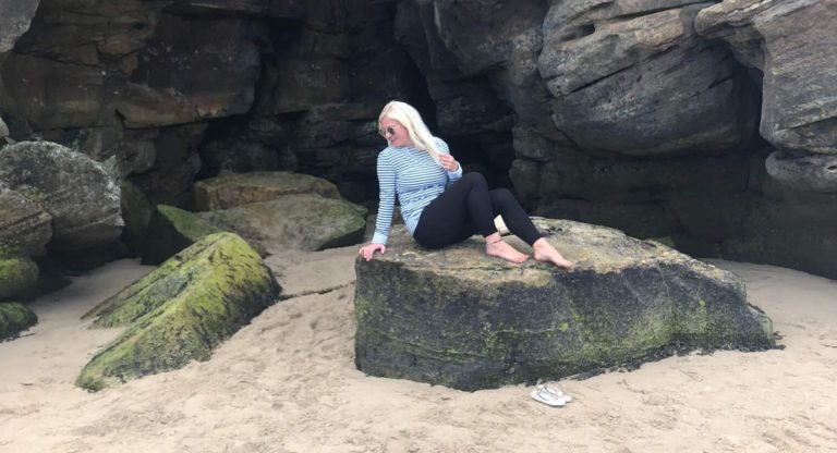 Rock on Whitby Beach