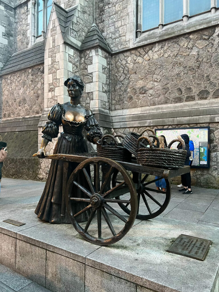 The Molly Malone statue in Dublin.