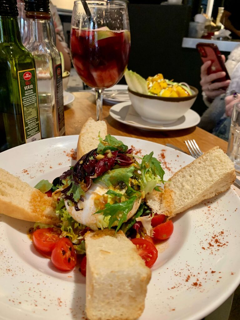 Burrata and tomato salad