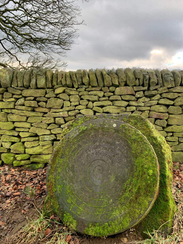 Large round stone with engraving