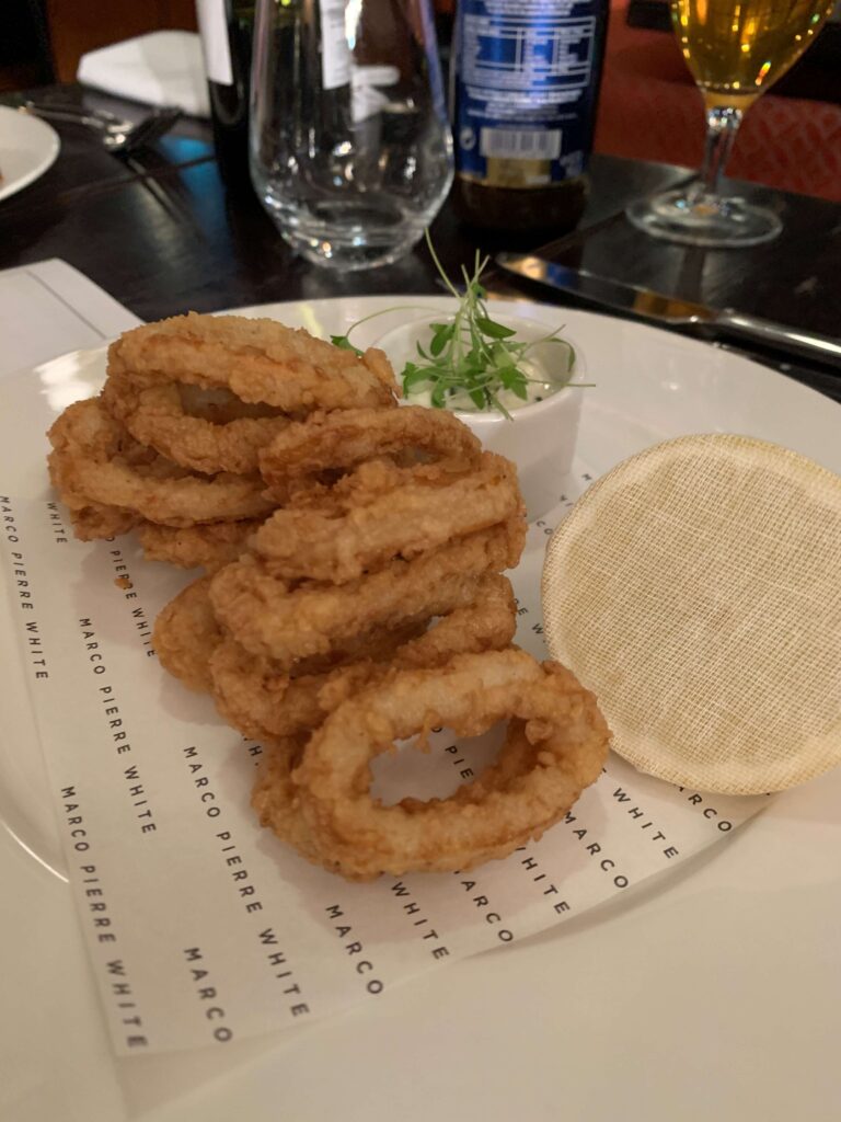 Calamari at Mr White's Chophouse