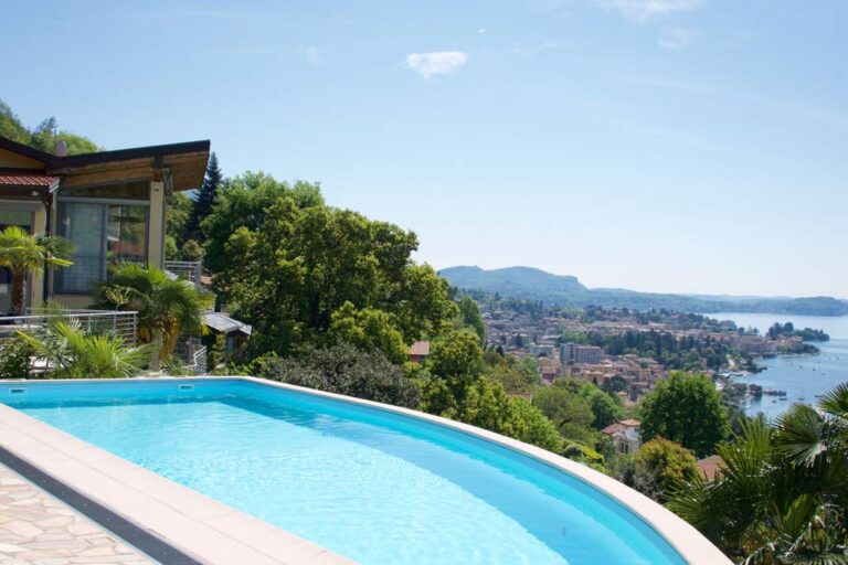 Infinity pool overlooking Lake Maggiore at Casa Belva