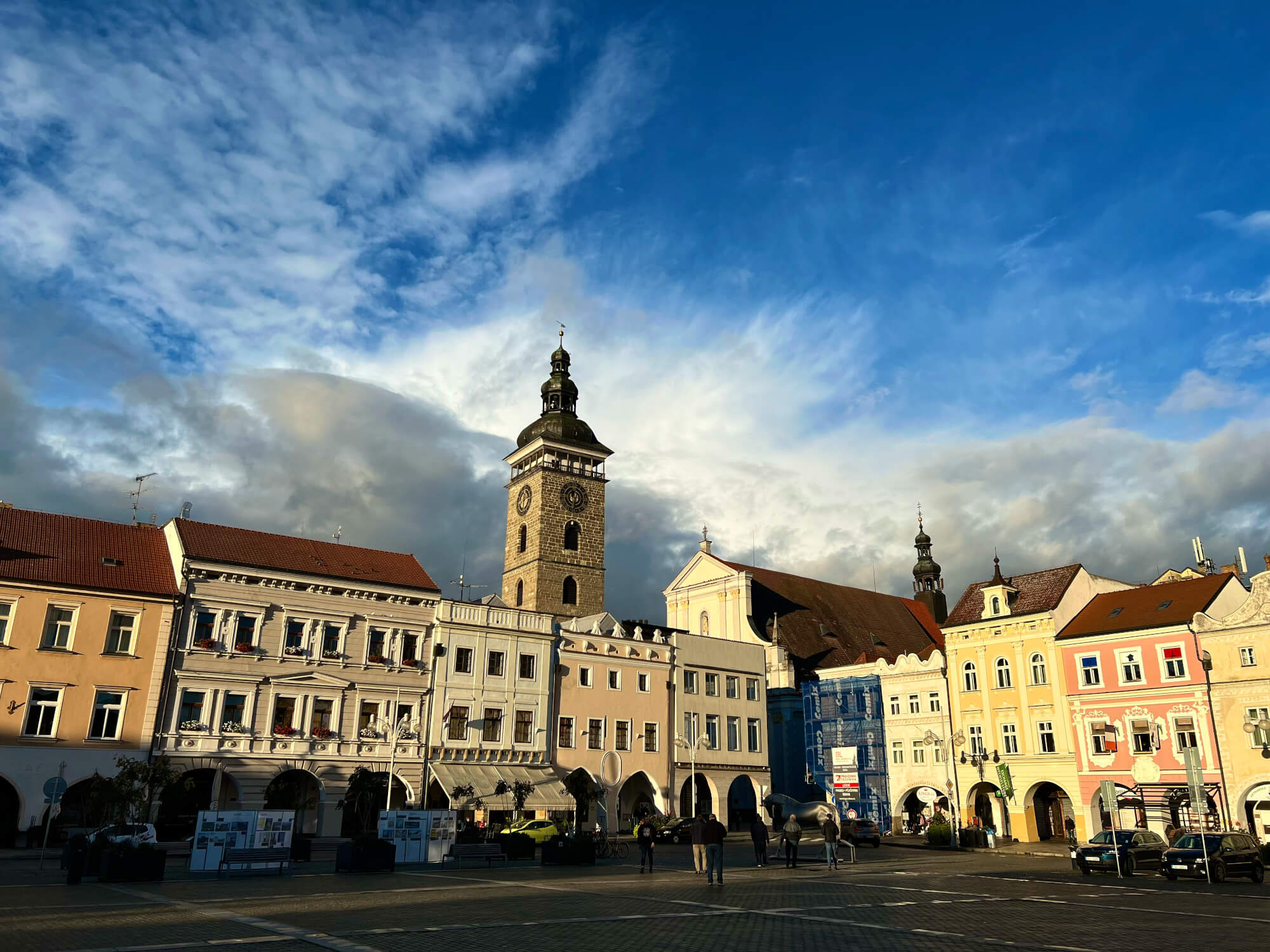 The town centre at České Budějovice.