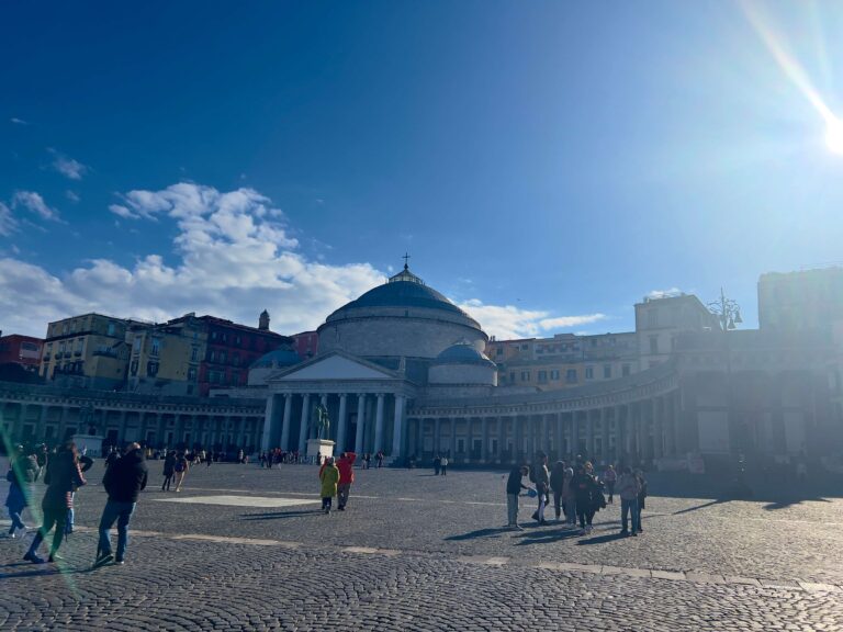 Piazza del Plebiscito in the historic centre of Naples.