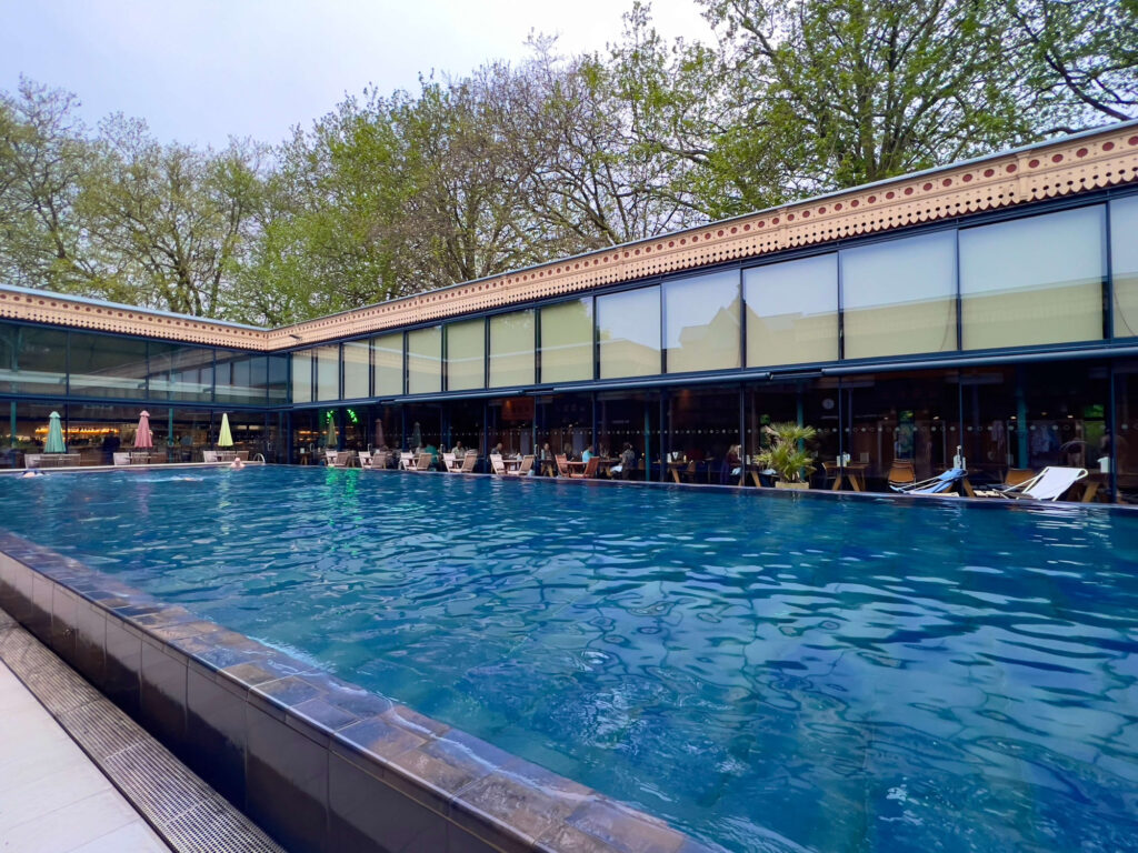The swimming pool at the Thames Lido in Reading.