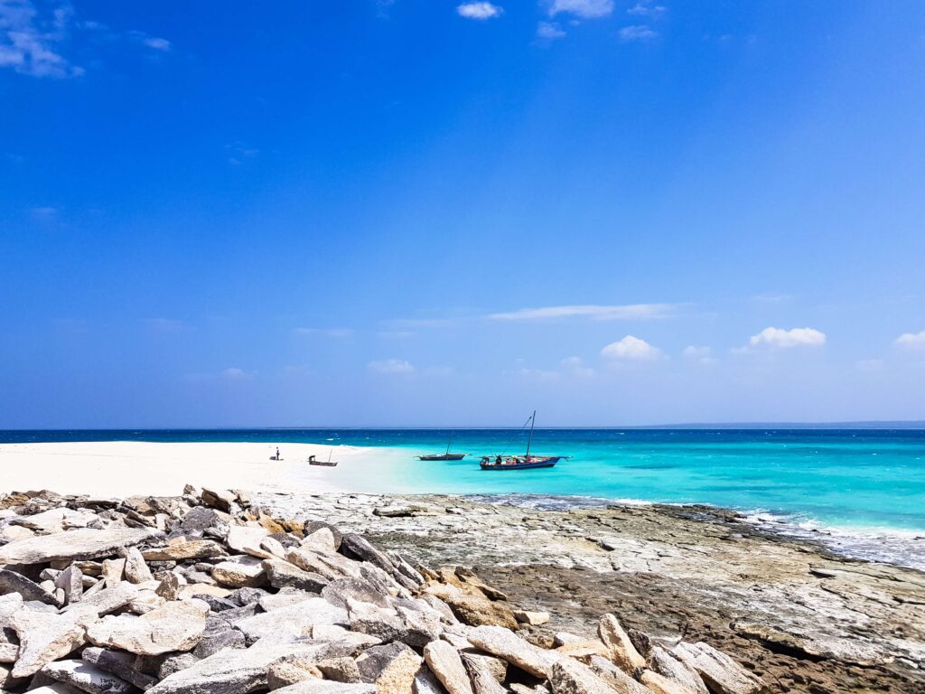 A beach on Rolas Island in Mozambique.
