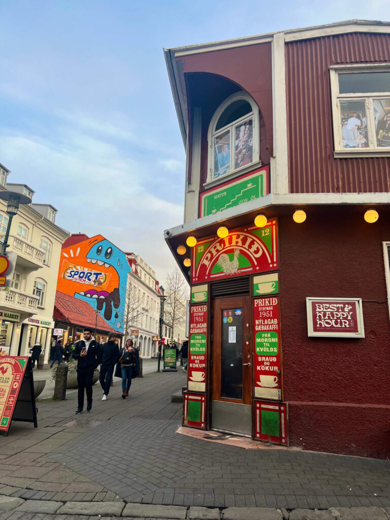 A street in central Reykjavik.