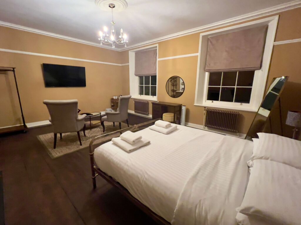 One of the double bedrooms at Oakhill, Cromford.