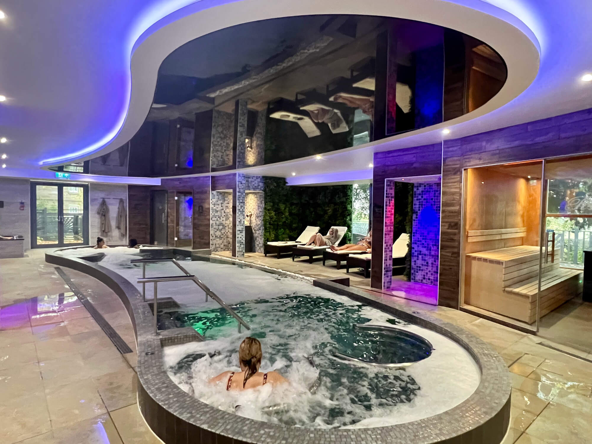 The swimming pool at the Secret Garden Spa, Ringwood Hall Hotel.