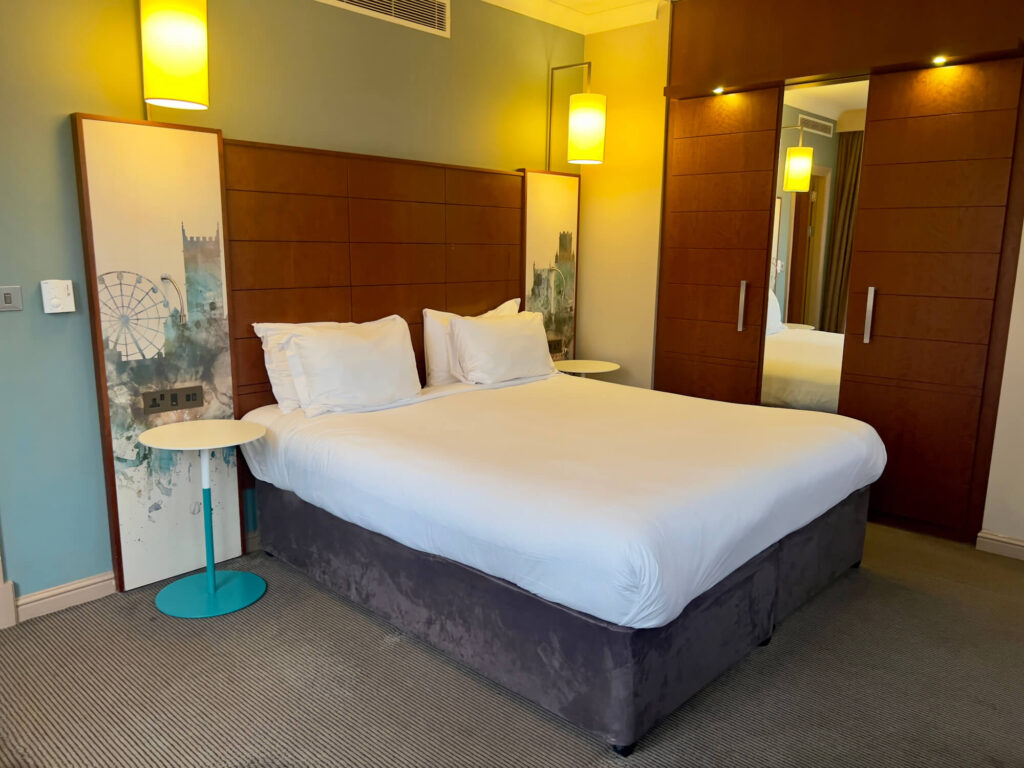 A double bedroom at the Mercure Holland House Hotel in Bristol.