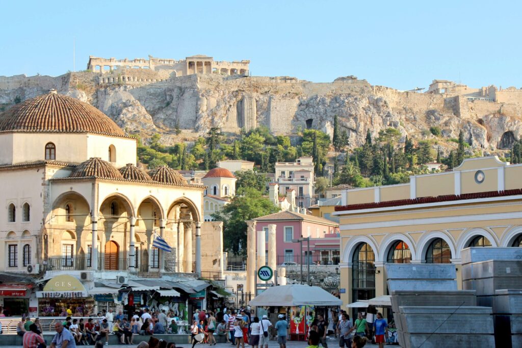 Monastiraki in Athens, Greece.