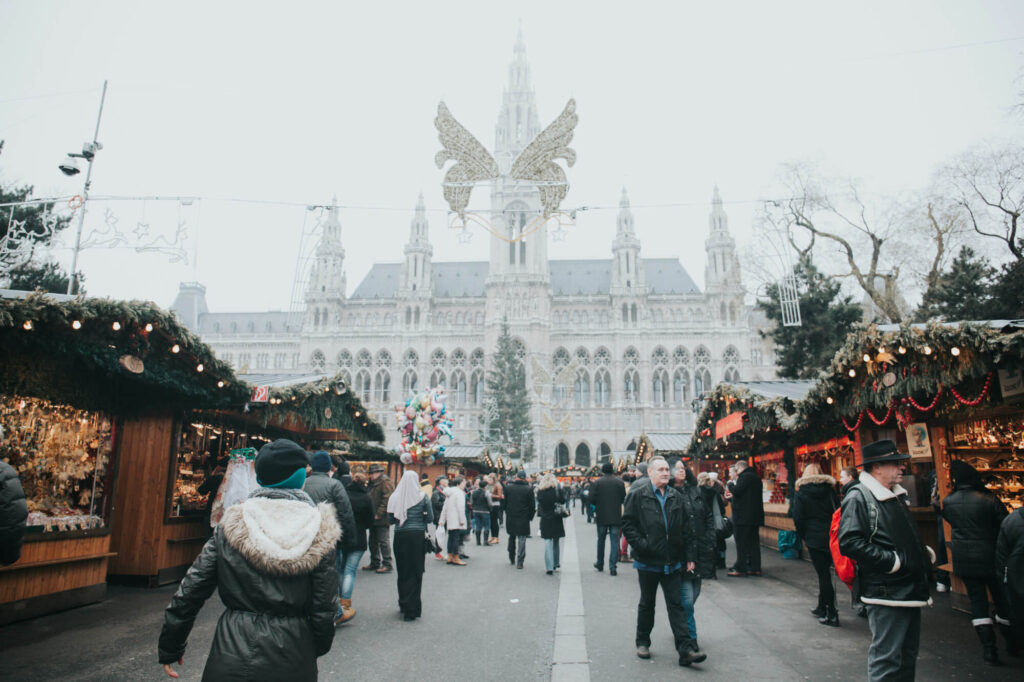 Christmas market in Vienna.