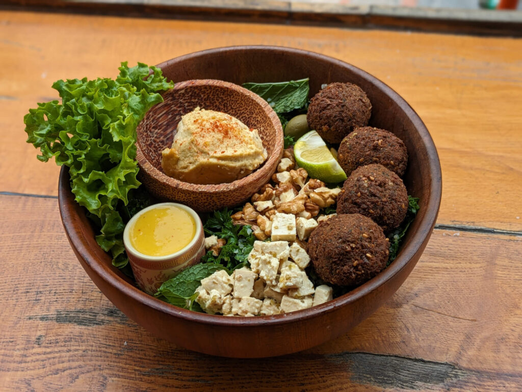 A vegan bowl meal at iVegan Super Shop.