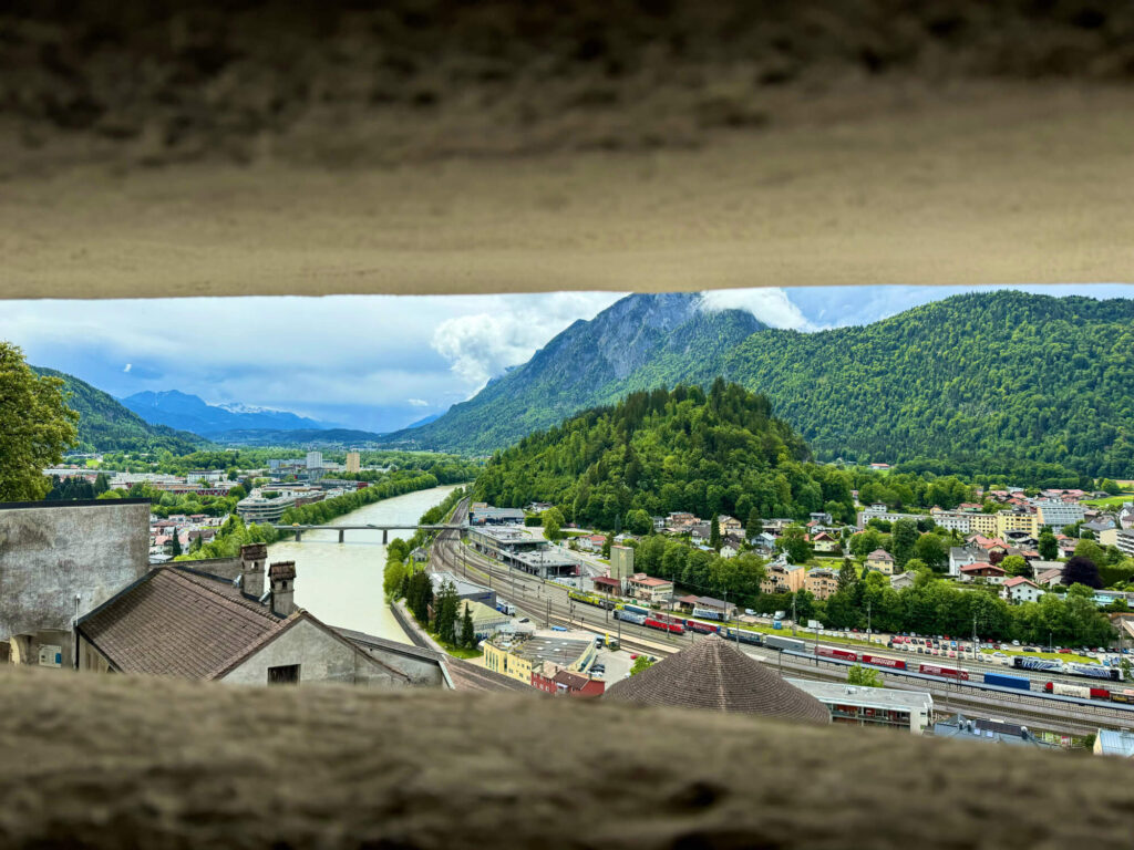 A view over Kufstein from a window in the fortress.