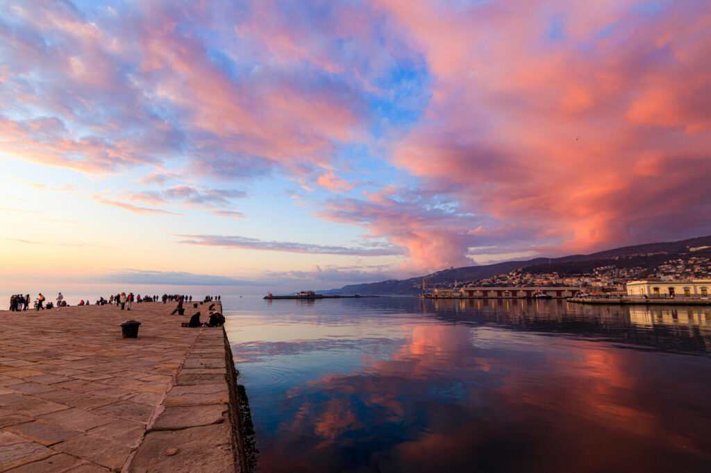 The coastline at Trieste in Italy.