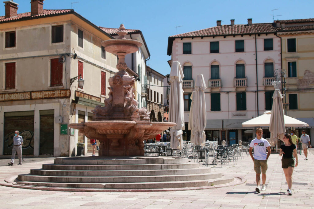 One of the squares in Vicenza, Italy.