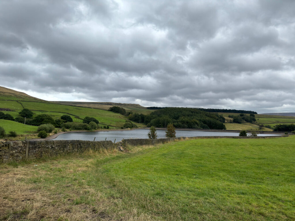 A view over a reservoir in Glossop.