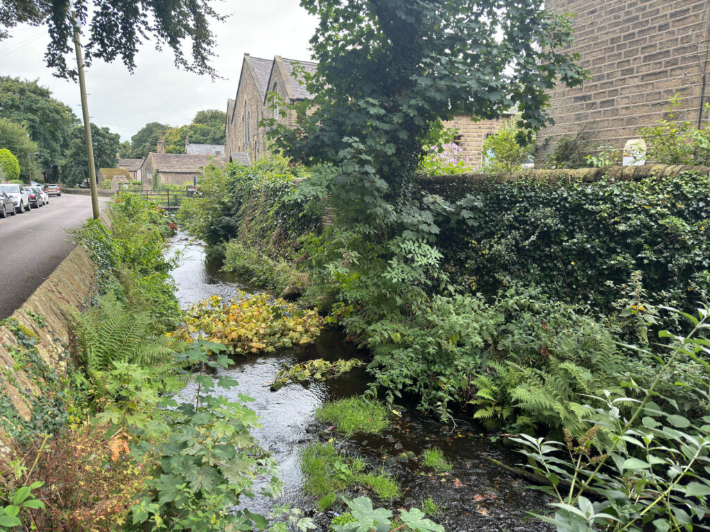 A stream running through Old Glossop.