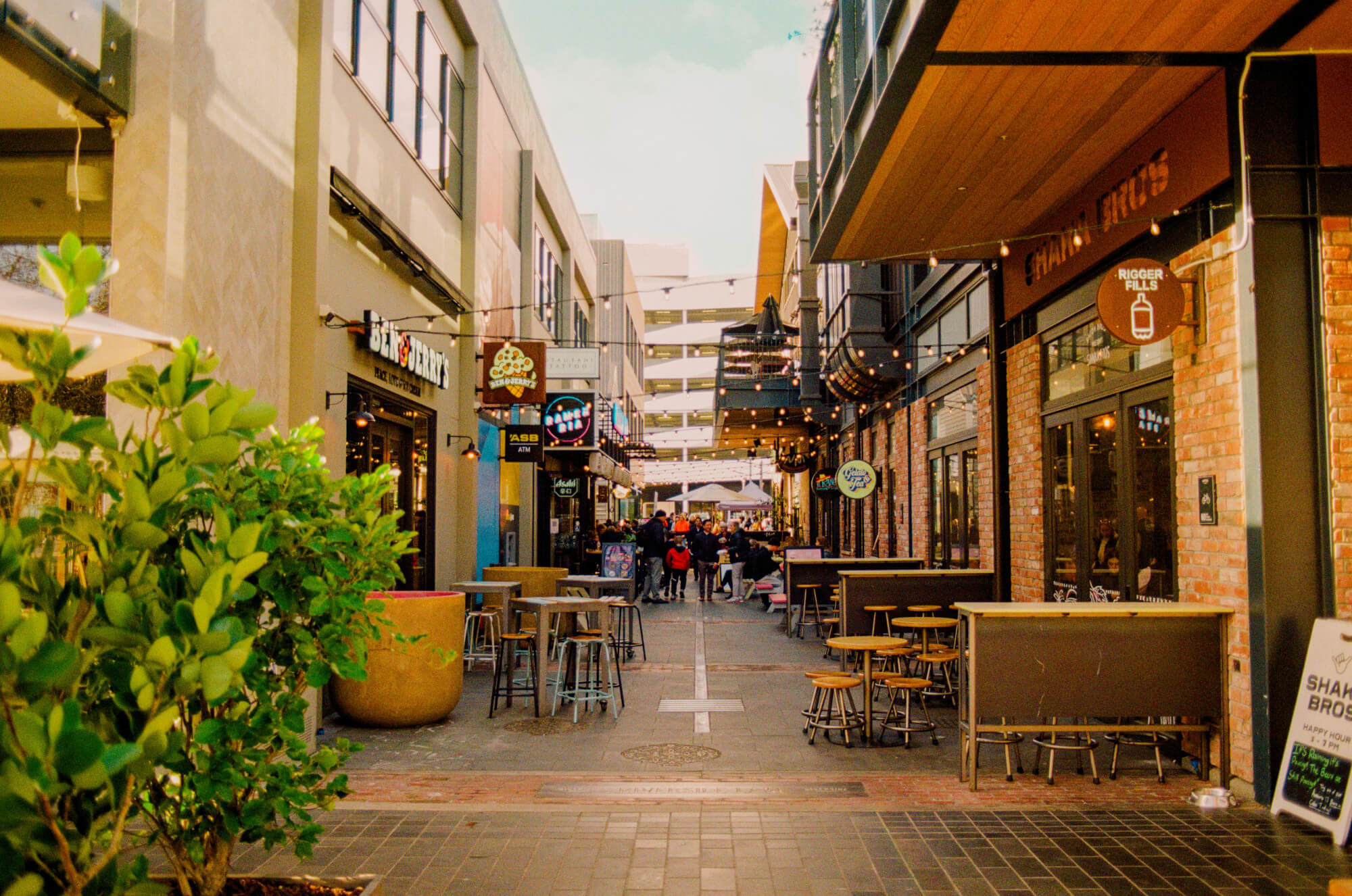 A city street in Christchurch, New Zealand.