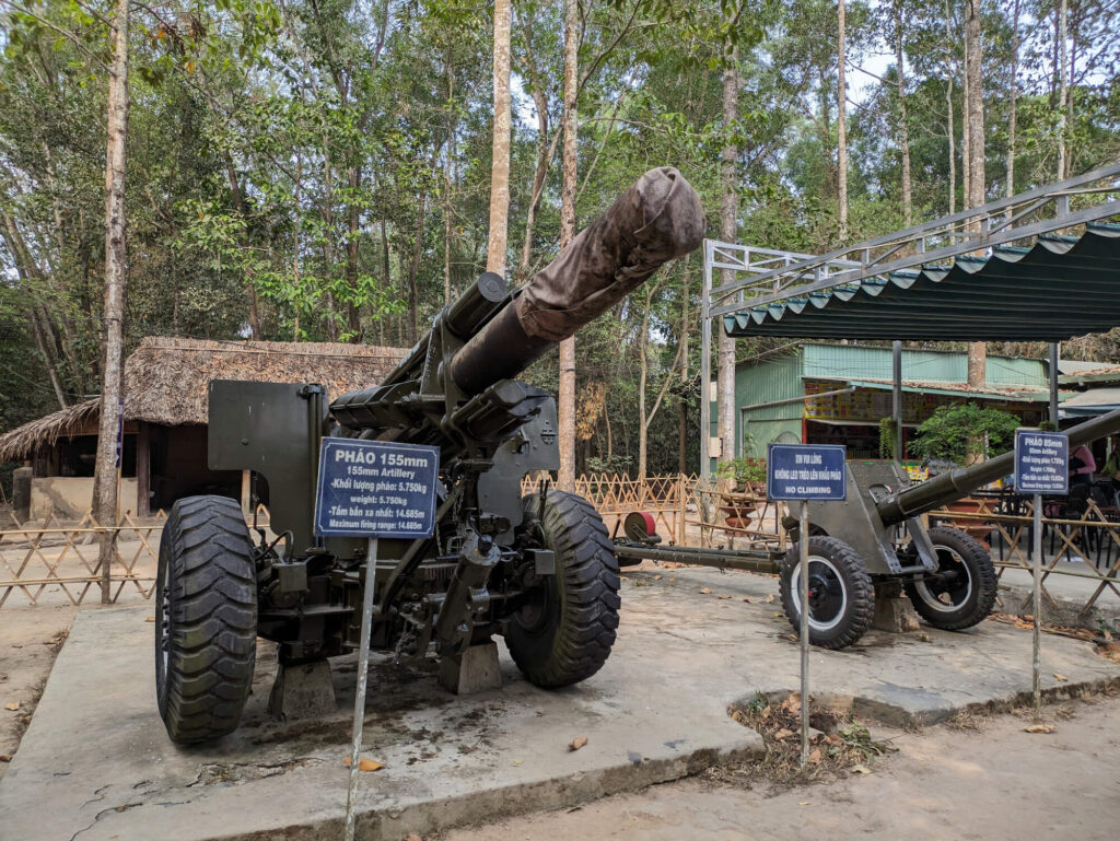 Weapons at the Cu Chi Tunnels in Vietnam.