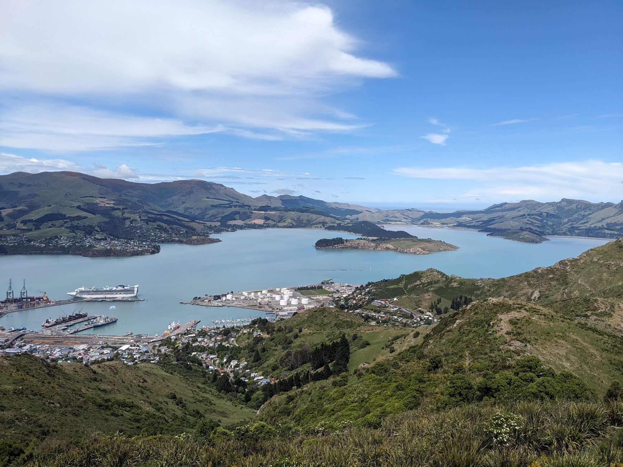 The view from the gondola in Christchurch, New Zealand.