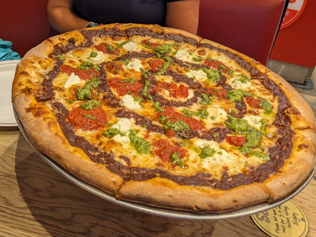 A pizza from Sal's Pizza in Wellington.
