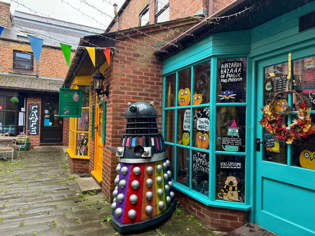 The shop front at Punnydukes in Matlock, Derbyshire.