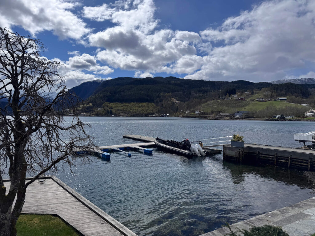 A RIB moored at Hardangerfjord.