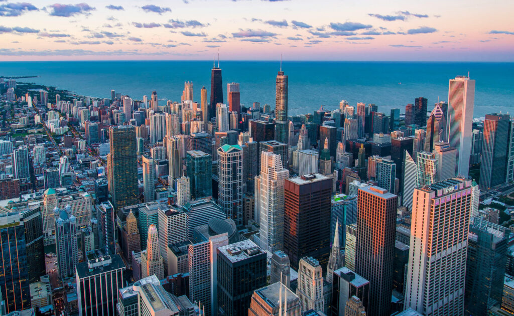 The Chicago skyline.