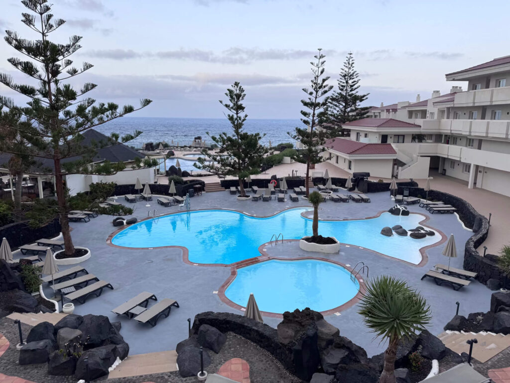 The pool area at the H10 Taburiente Playa hotel in La Palma.