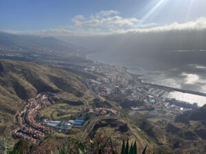 A view over the coastline and mountains of La Palma.