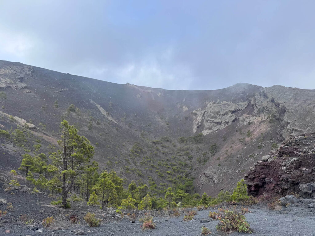 The crater of the San Antonio volcano in La Palma.