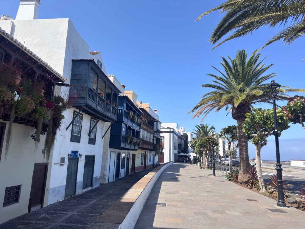 The famous wooden balconies in Santa Cruz de La Palma.