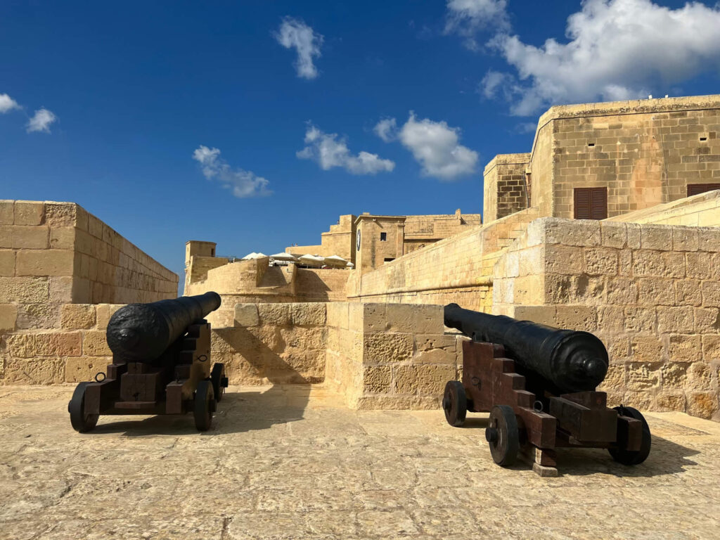 Canons at the Citadel in Gozo.